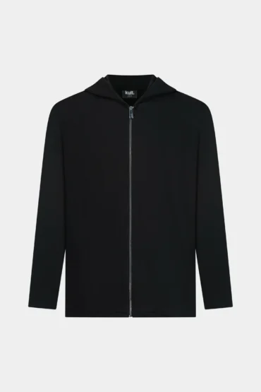 FRENCH TERRY DOUBLE JACKET BLACK ON BLACK