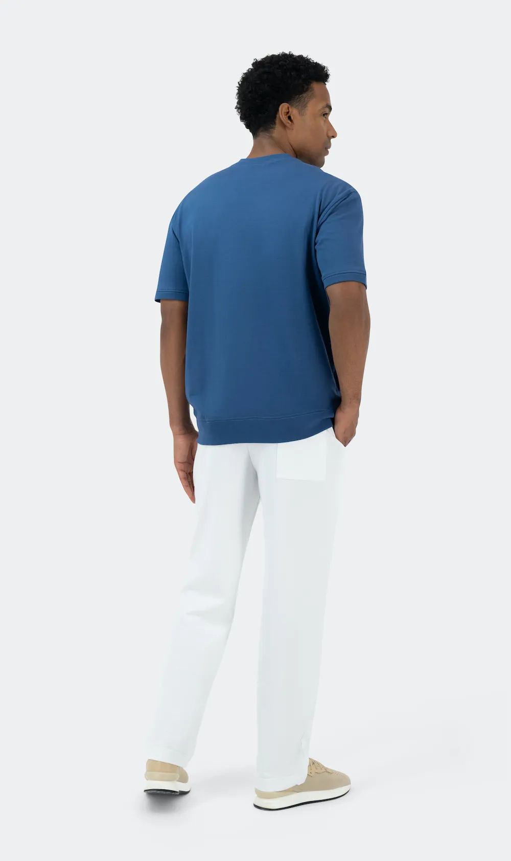 RIBBED WAIST TSHIRT - PETROL - Image 5