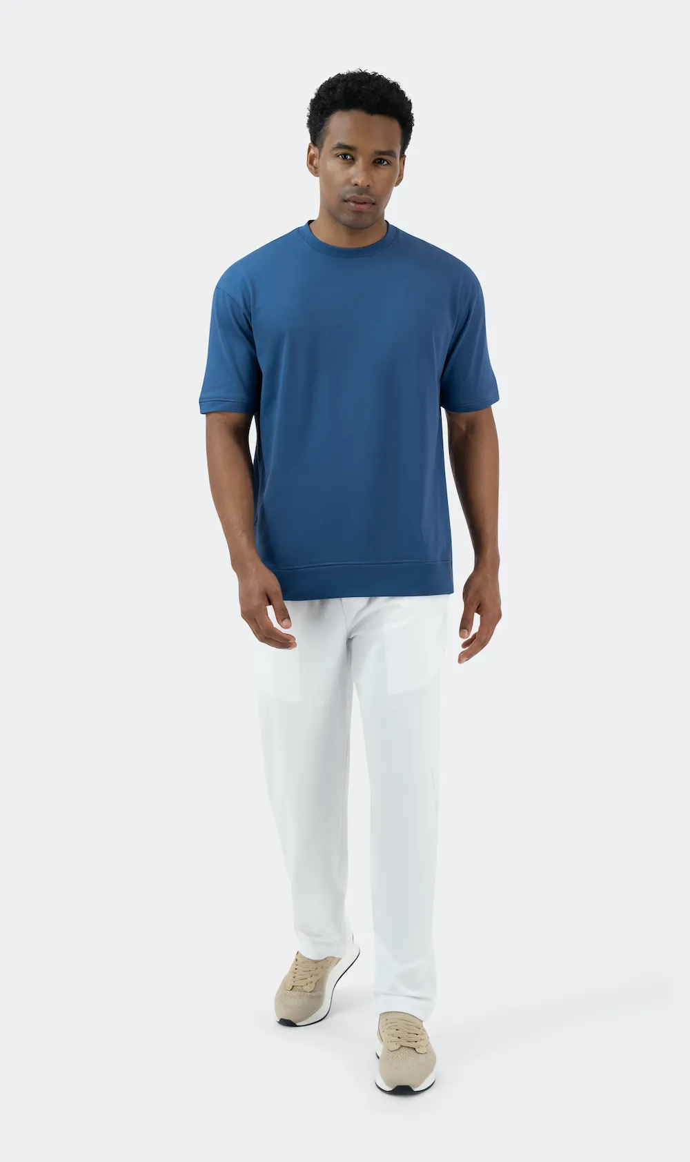 RIBBED WAIST TSHIRT - PETROL - Image 4