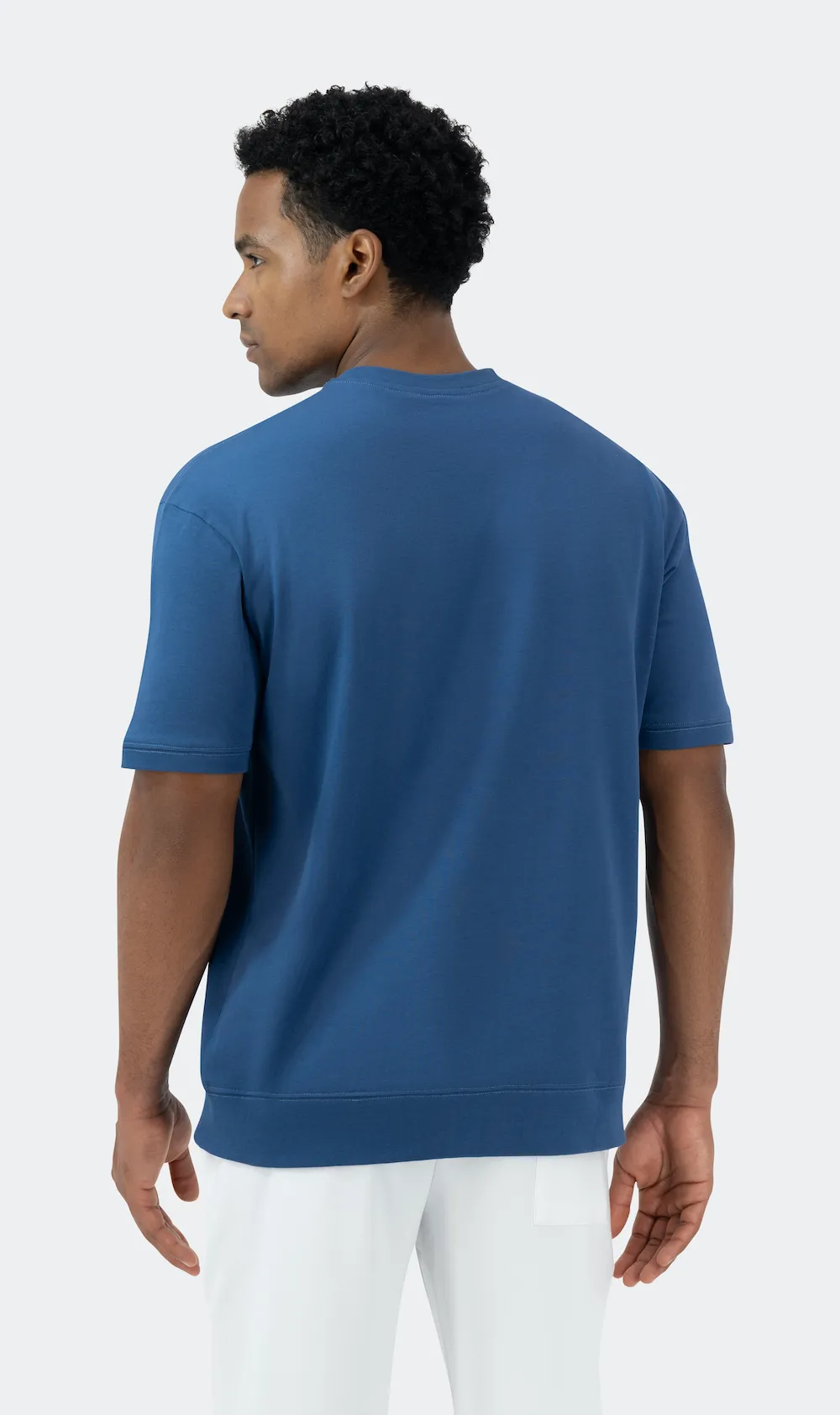 RIBBED WAIST TSHIRT - PETROL - Image 3