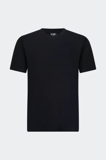 V NECK BASIC - BLACK