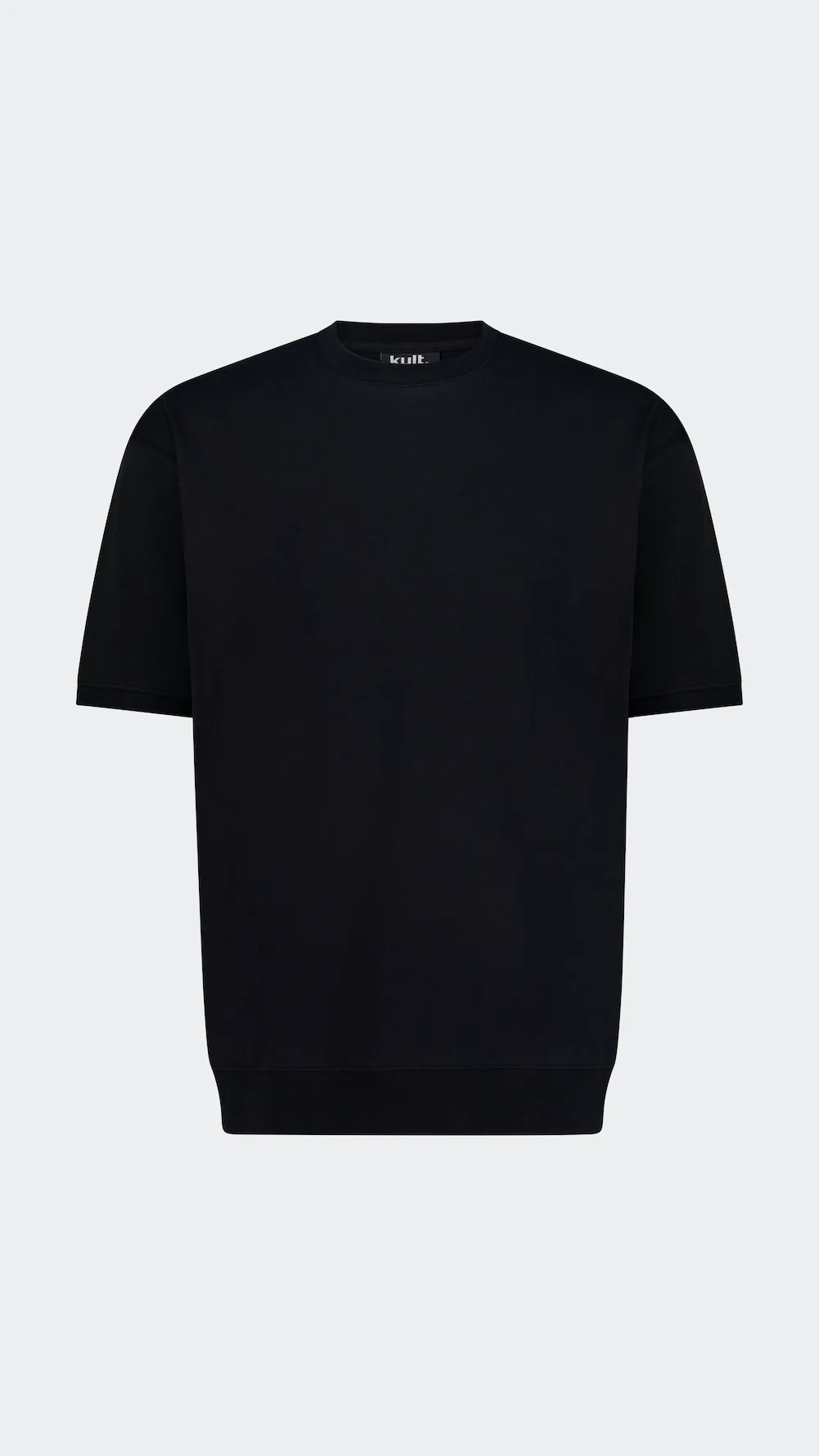 RIBBED WAIST TSHIRT - BLACK