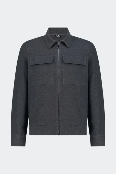 INTERLOCK CARDIGAN - GREY