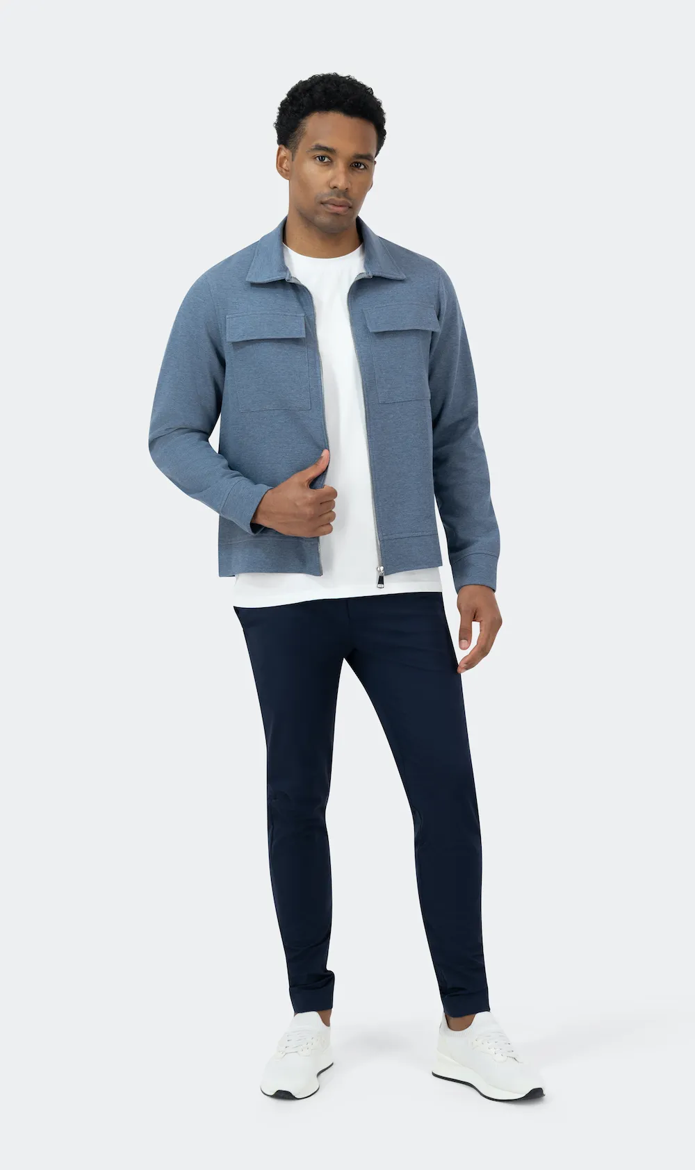 INTERLOCK CARDIGAN - NAVY - Image 3