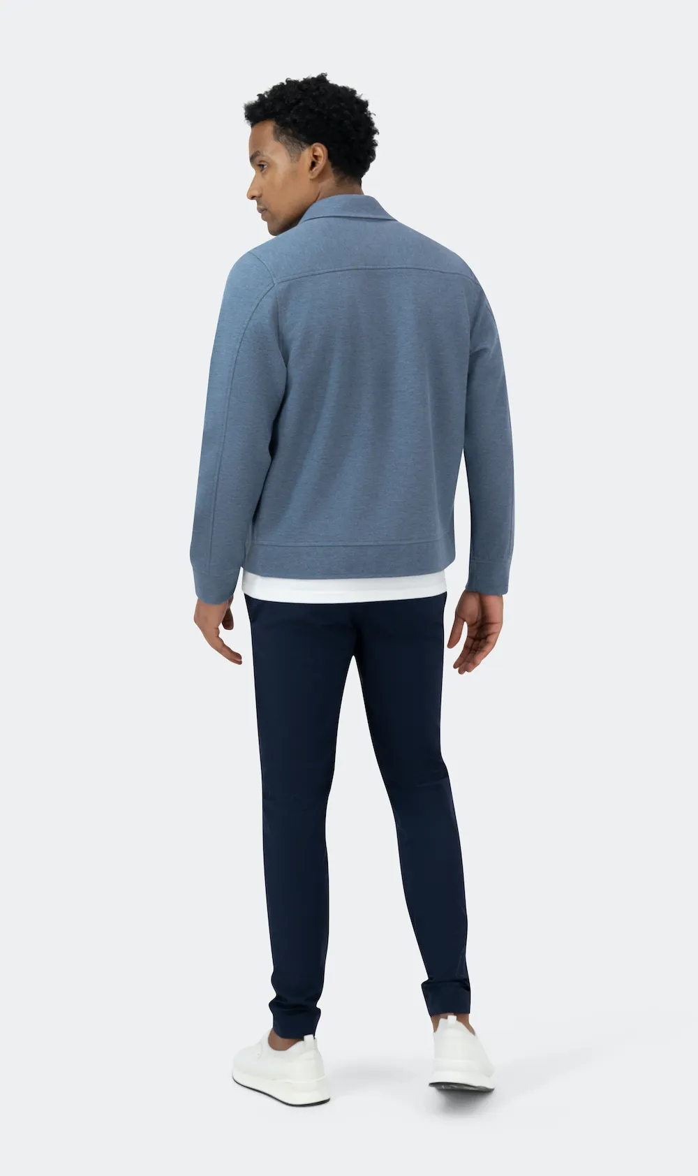 INTERLOCK CARDIGAN - NAVY - Image 4