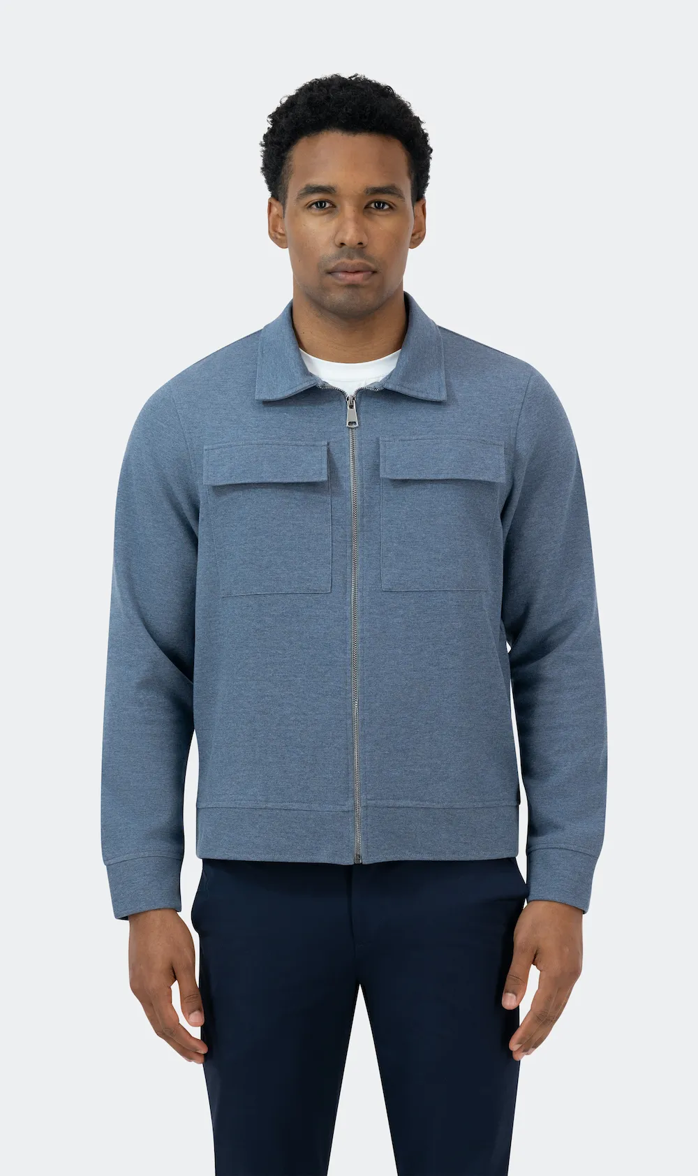 INTERLOCK CARDIGAN - NAVY - Image 2