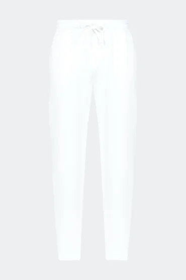 INTERLOCK DRAWSTRING PANTS - WHITE
