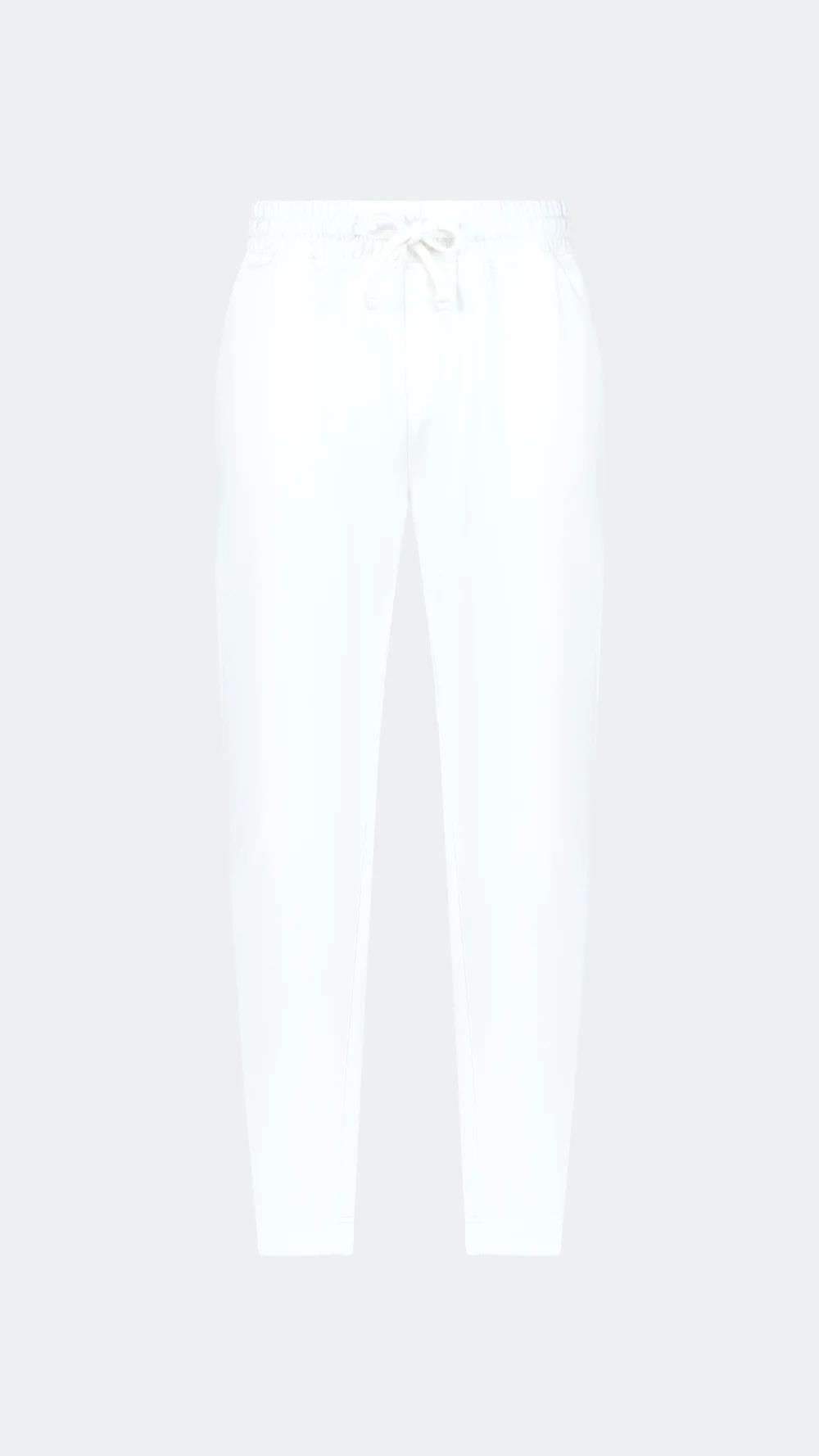 INTERLOCK DRAWSTRING PANTS - WHITE