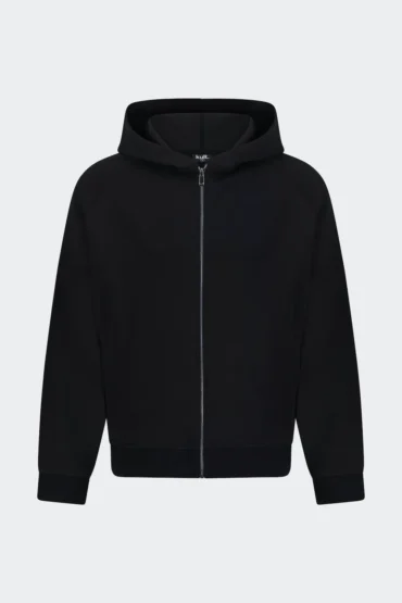 TERRY PIQUET HOOD - BLACK